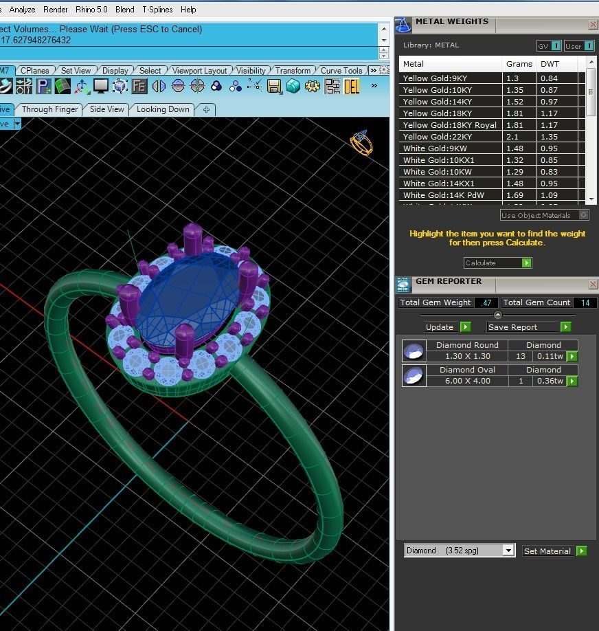 Women solitaire ring 3dm stl render detail  3D print model_9