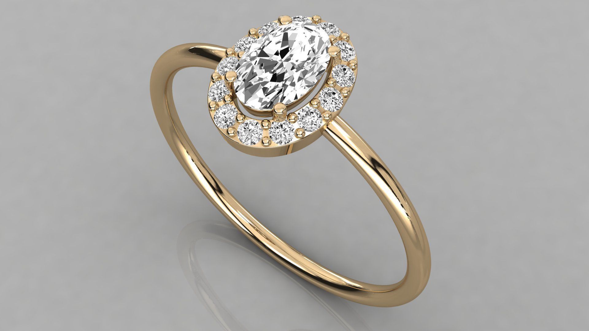 Women solitaire ring 3dm stl render detail  3D print model_3