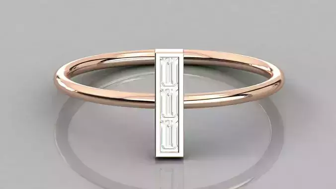 Women solitaire ring 3dm stl render detail 