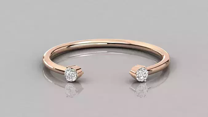 Women solitaire ring 3dm stl render detail 