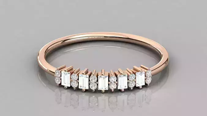 Women solitaire ring 3dm stl render detail 