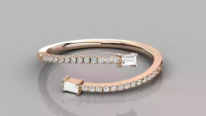 Women solitaire ring 3dm stl render detail 