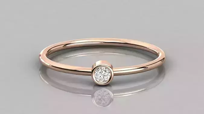 Women solitaire ring 3dm stl render detail  3D print model
