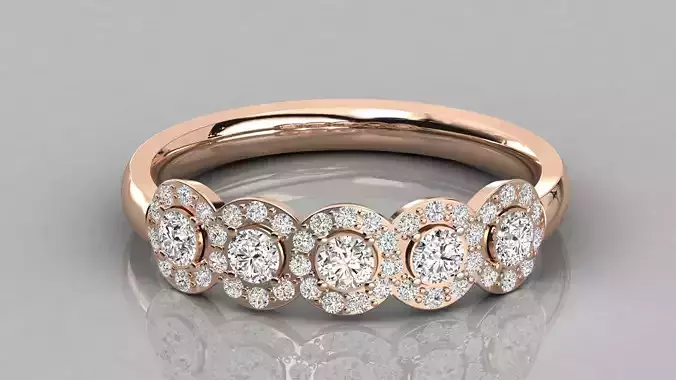 Women solitaire ring 3dm stl render detail 