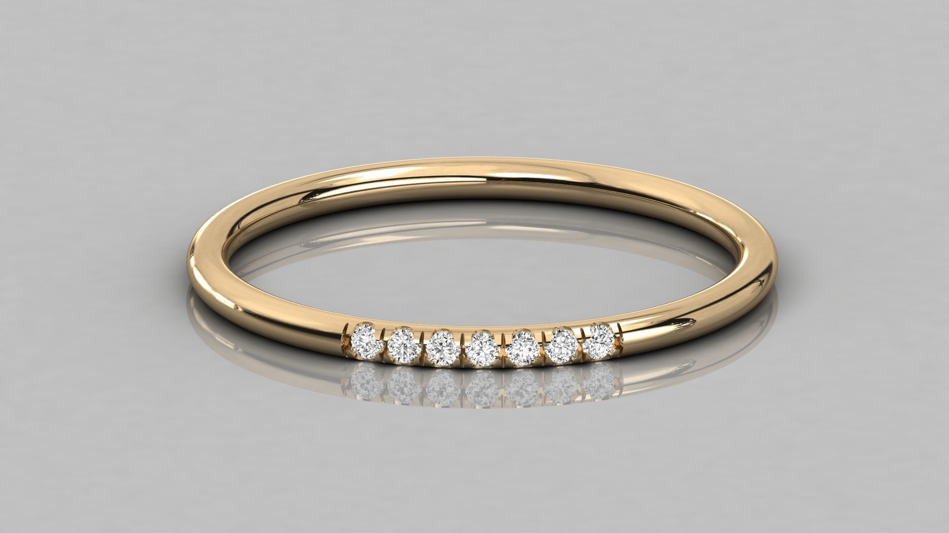 Women solitaire ring 3dm stl render detail  3D print model_8