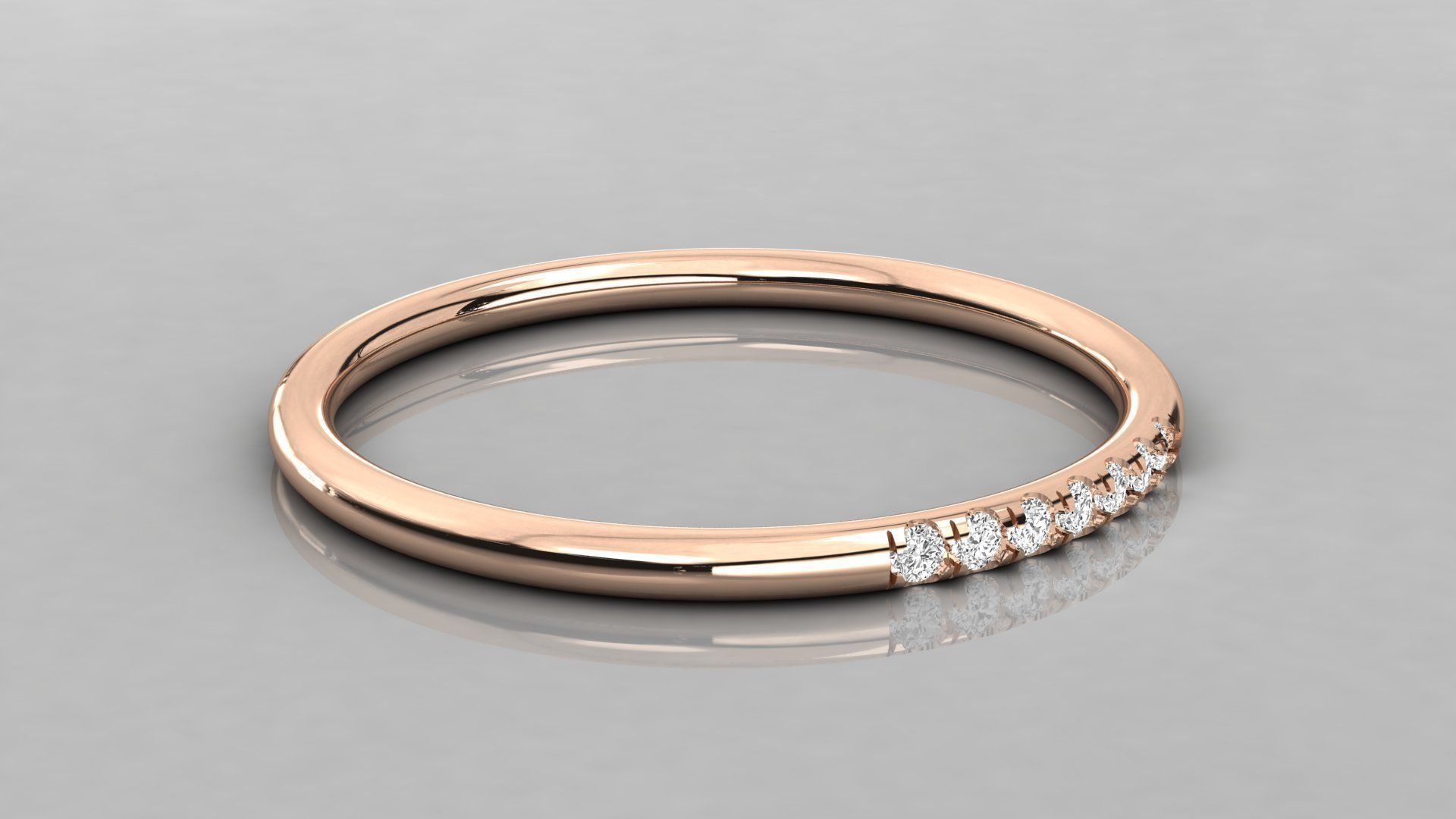 Women solitaire ring 3dm stl render detail  3D print model_4