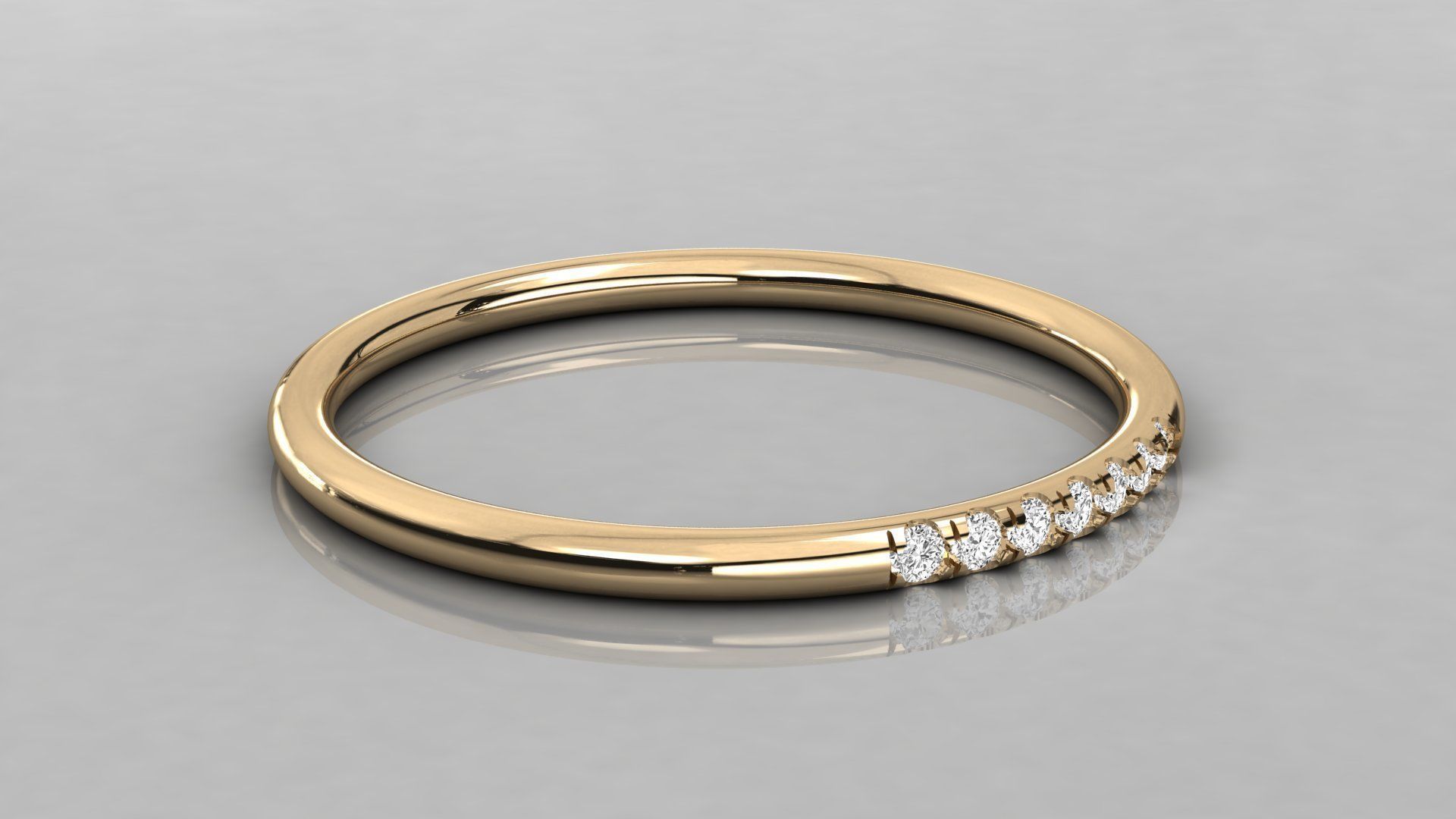 Women solitaire ring 3dm stl render detail  3D print model_6