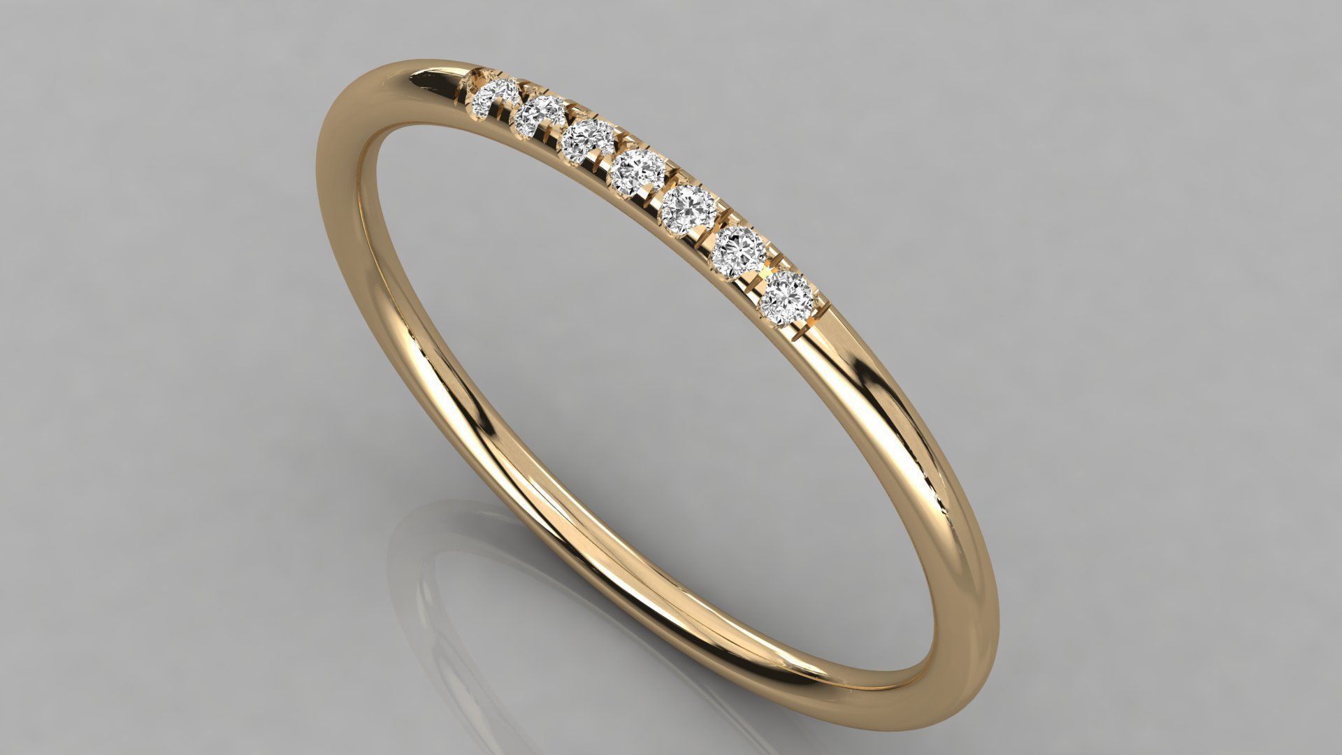 Women solitaire ring 3dm stl render detail  3D print model_3