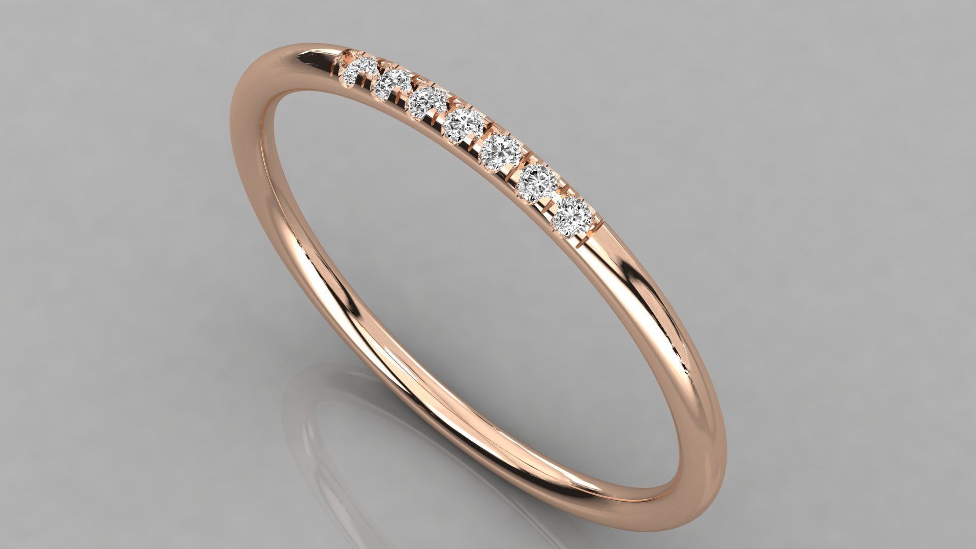 Women solitaire ring 3dm stl render detail  3D print model_1