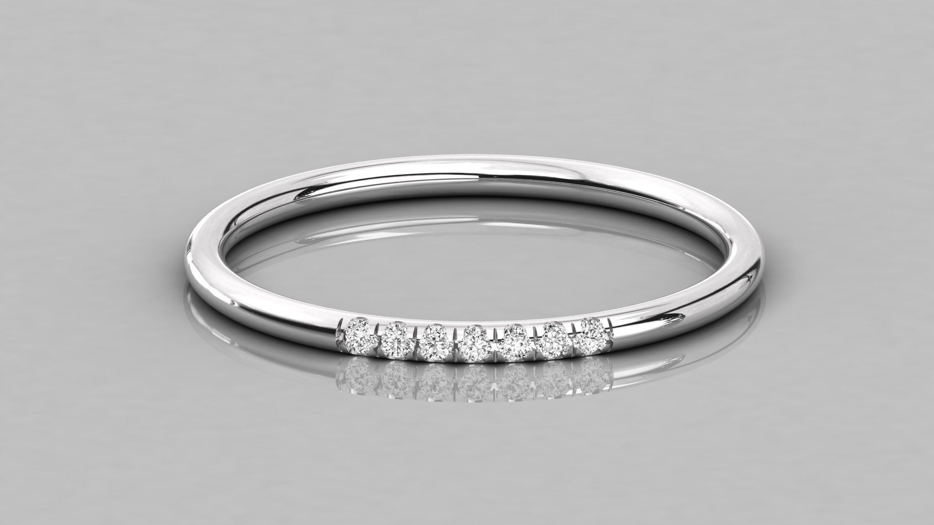 Women solitaire ring 3dm stl render detail  3D print model_7