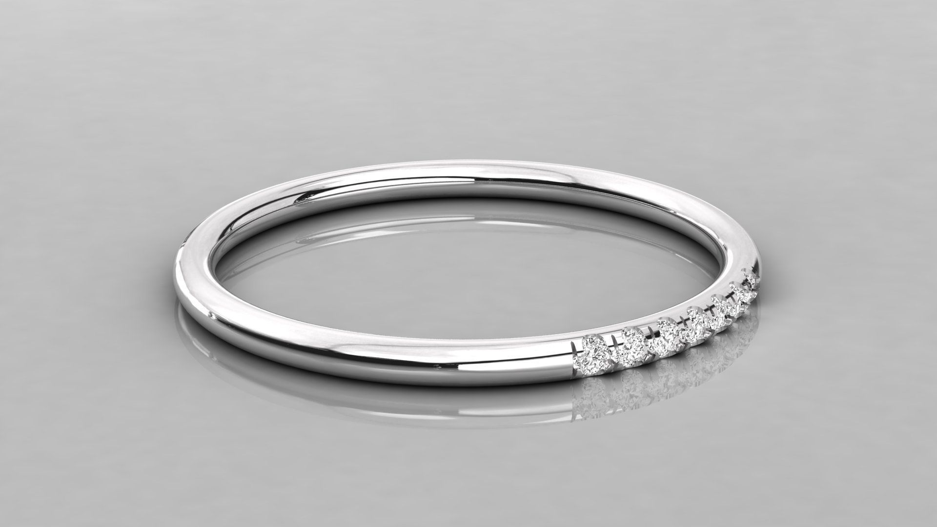 Women solitaire ring 3dm stl render detail  3D print model_5
