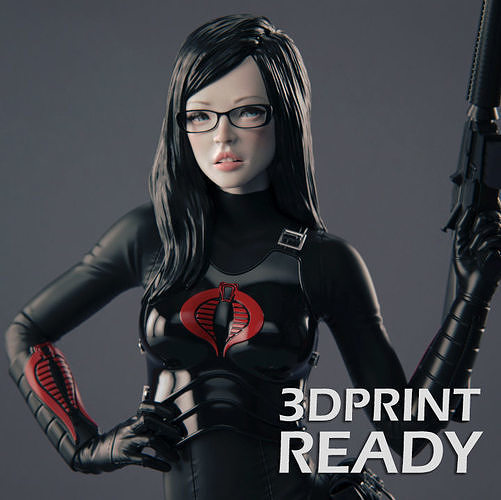 The Baroness avengers widow action figure 3D print model