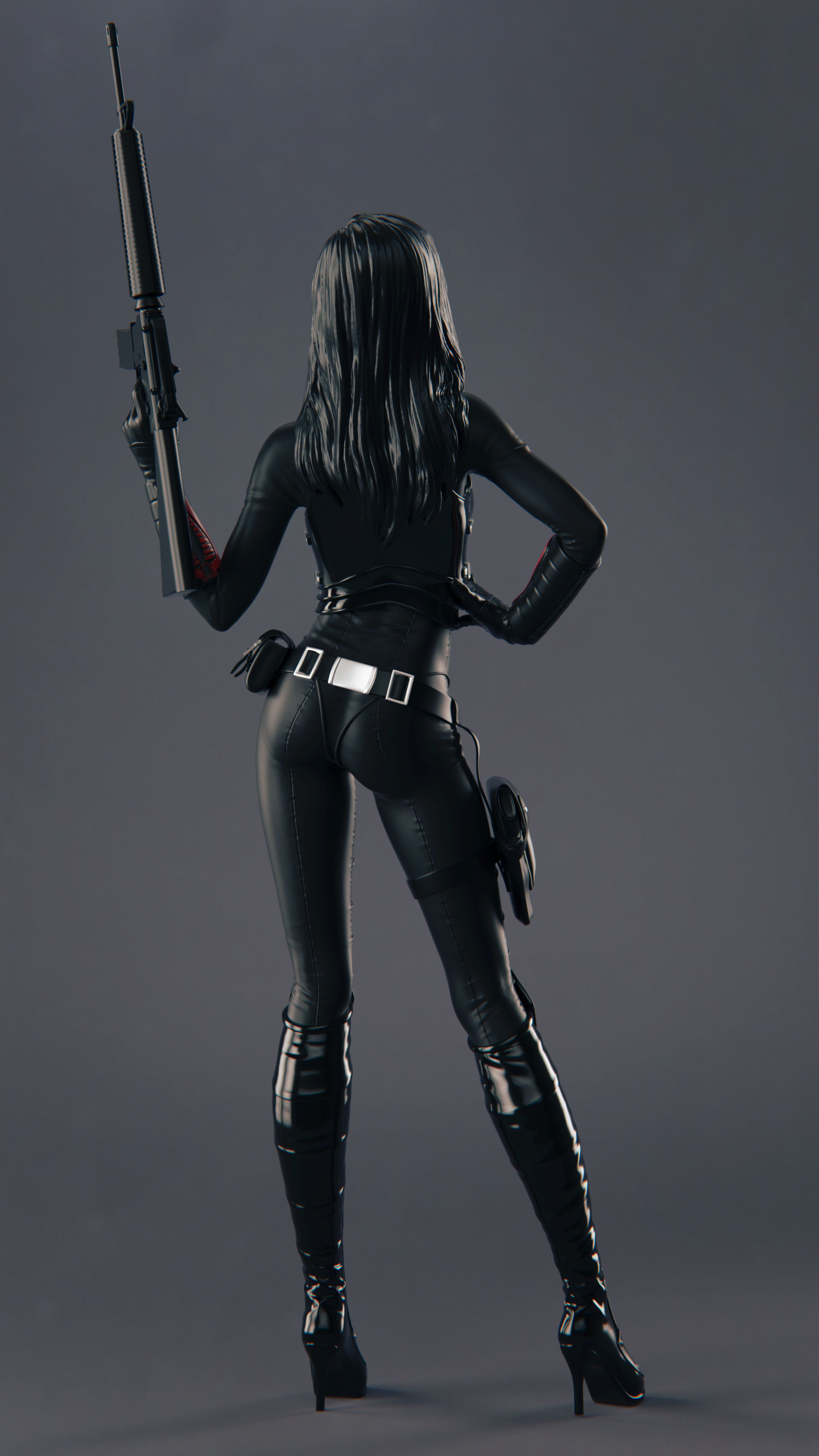 The Baroness avengers widow action figure 3D print model_4