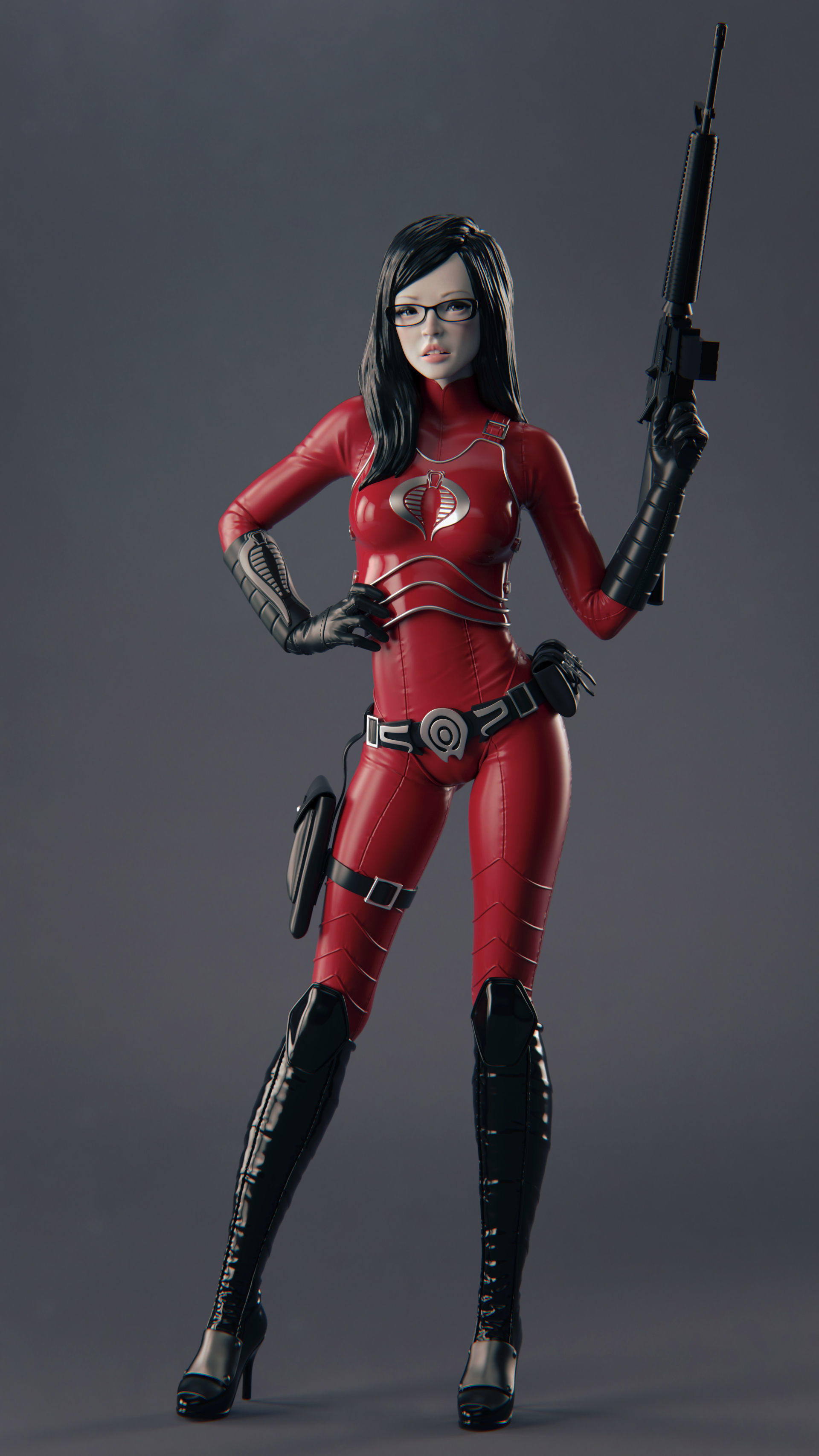 The Baroness avengers widow action figure 3D print model_1