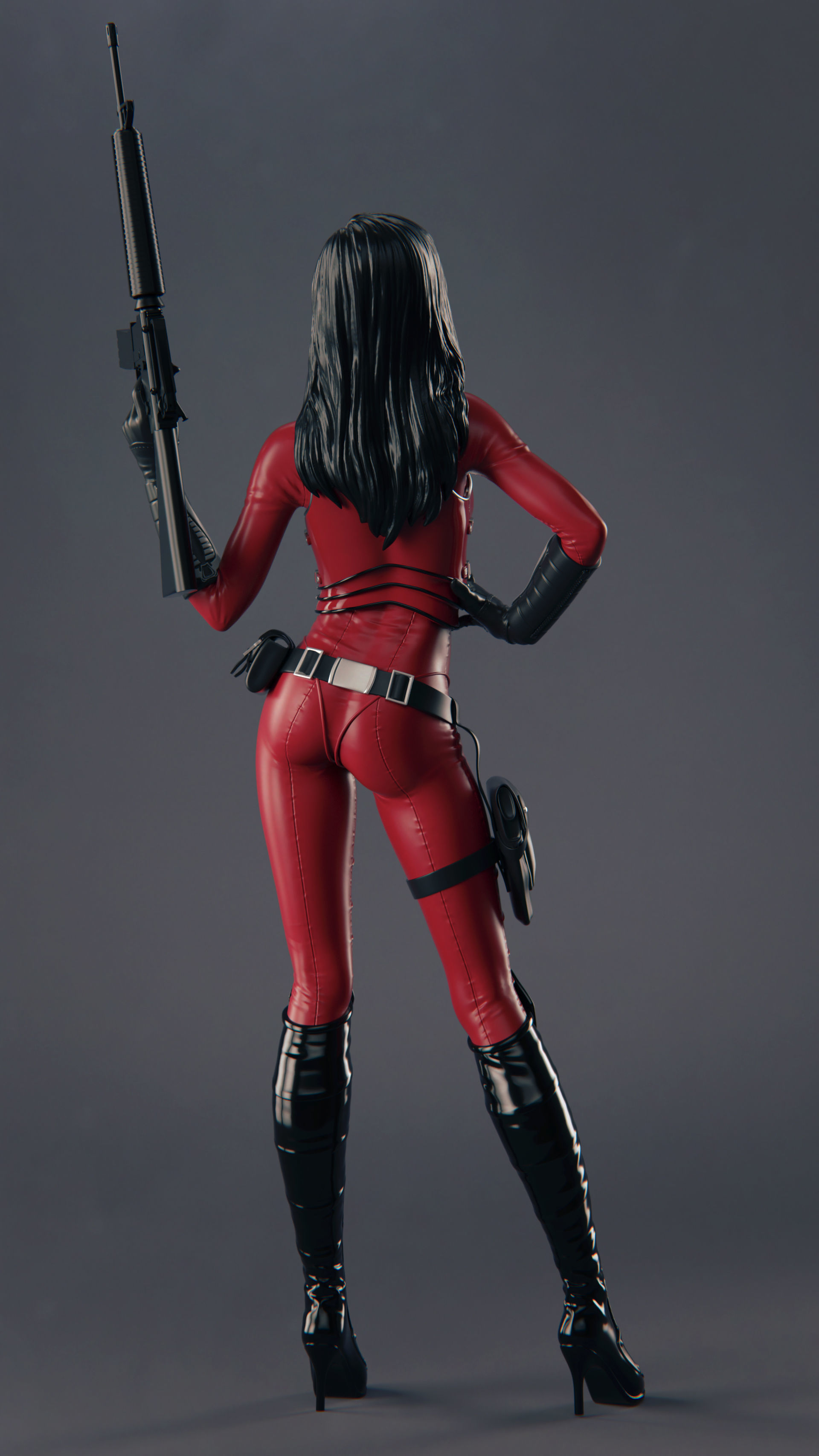 The Baroness avengers widow action figure 3D print model_2