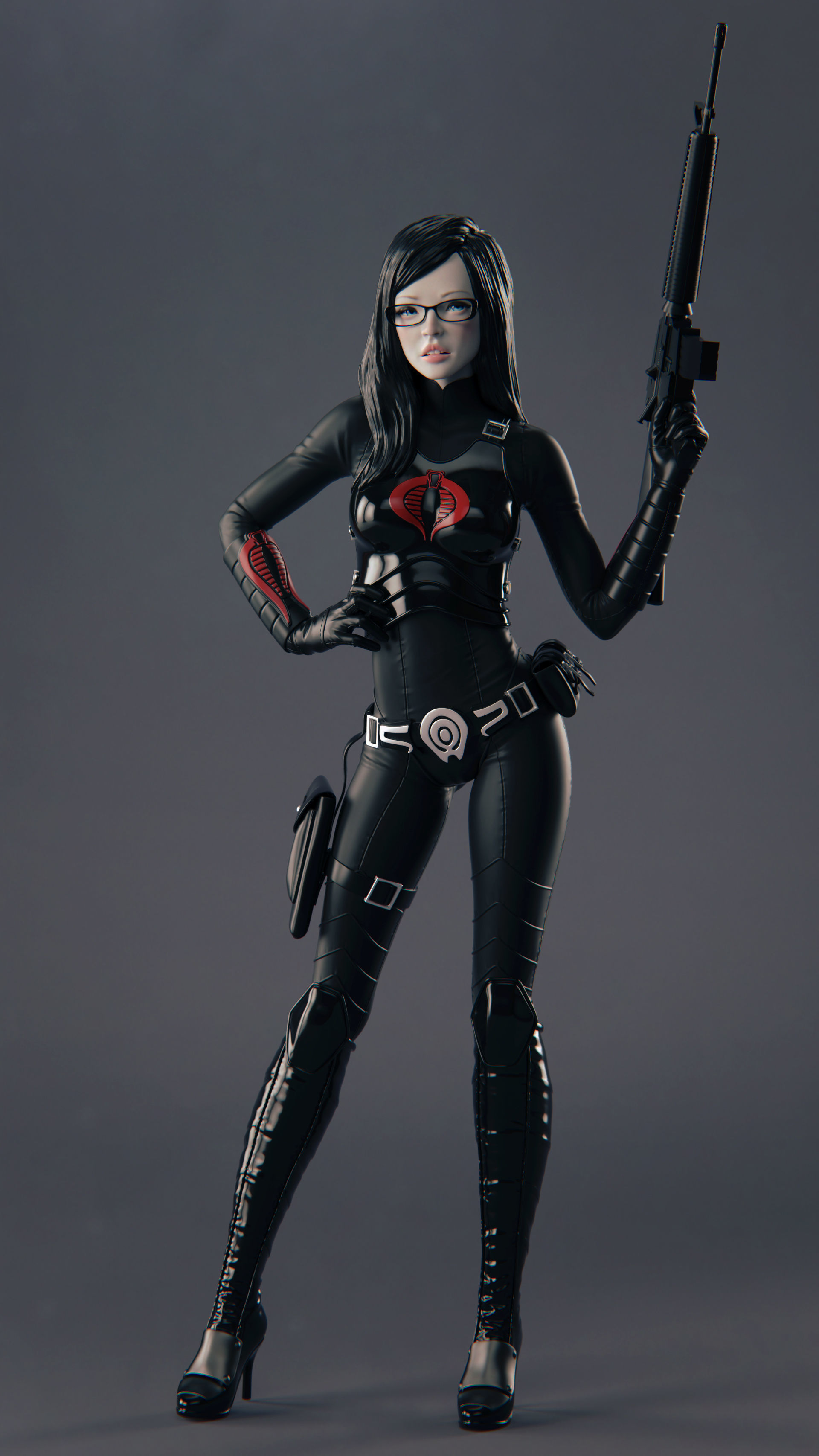 The Baroness avengers widow action figure 3D print model_3