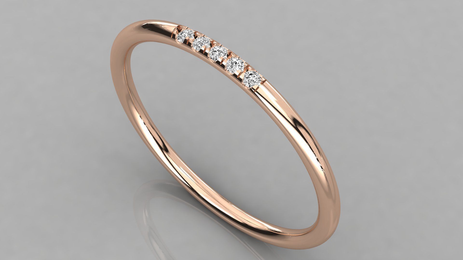 Women solitaire ring 3dm stl render detail  3D print model_1