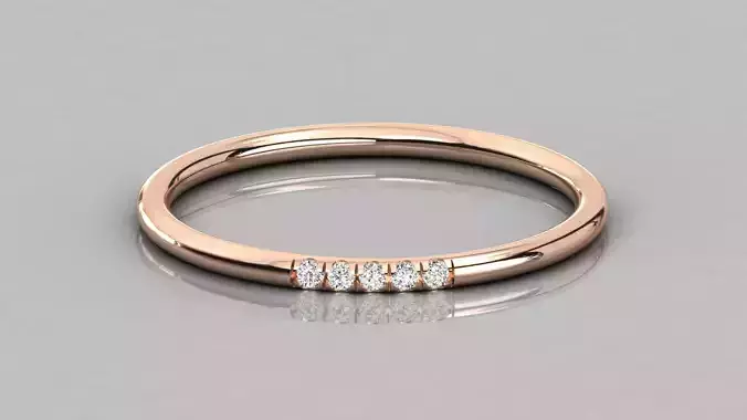 Women solitaire ring 3dm stl render detail 