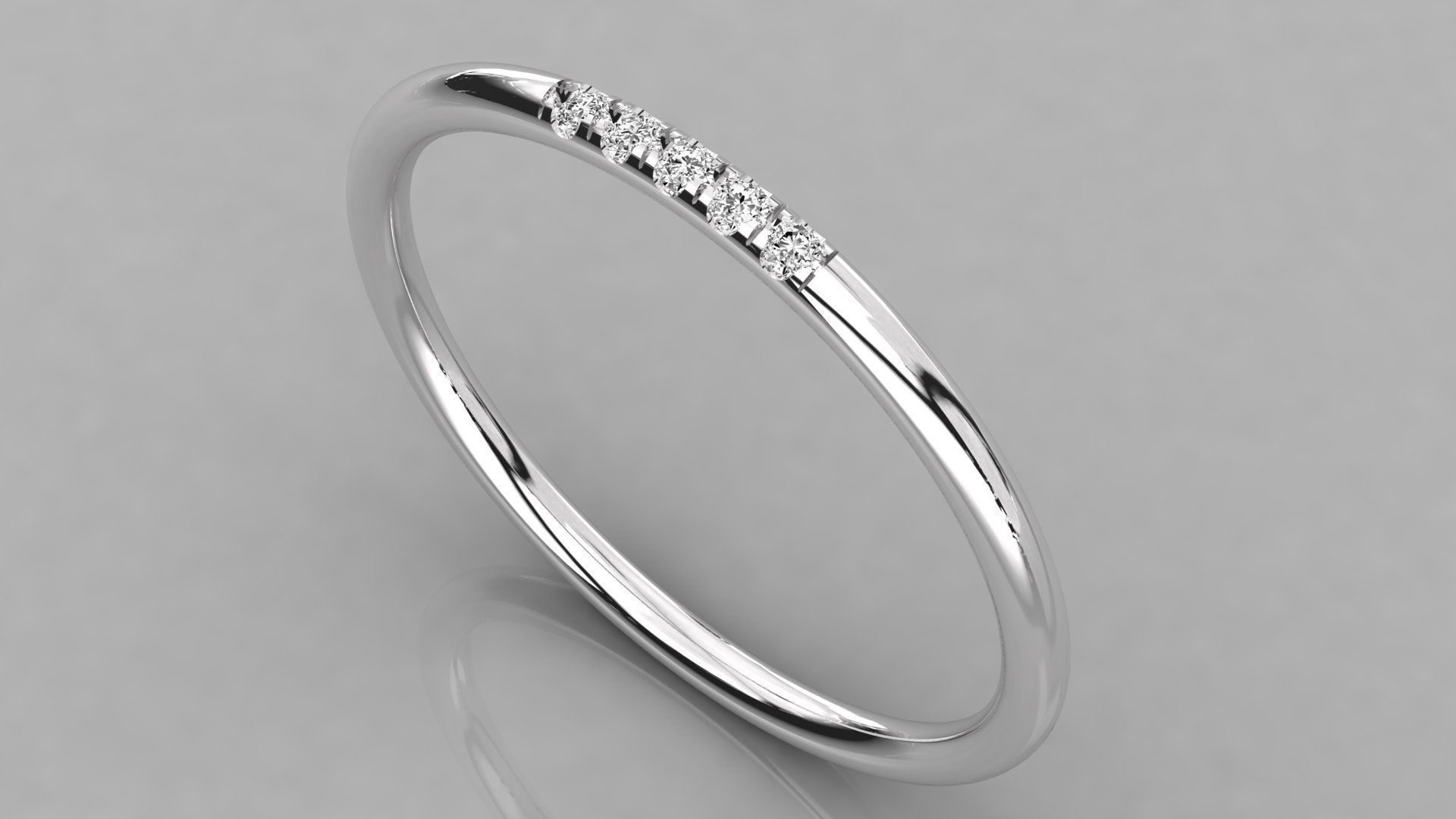 Women solitaire ring 3dm stl render detail  3D print model_2