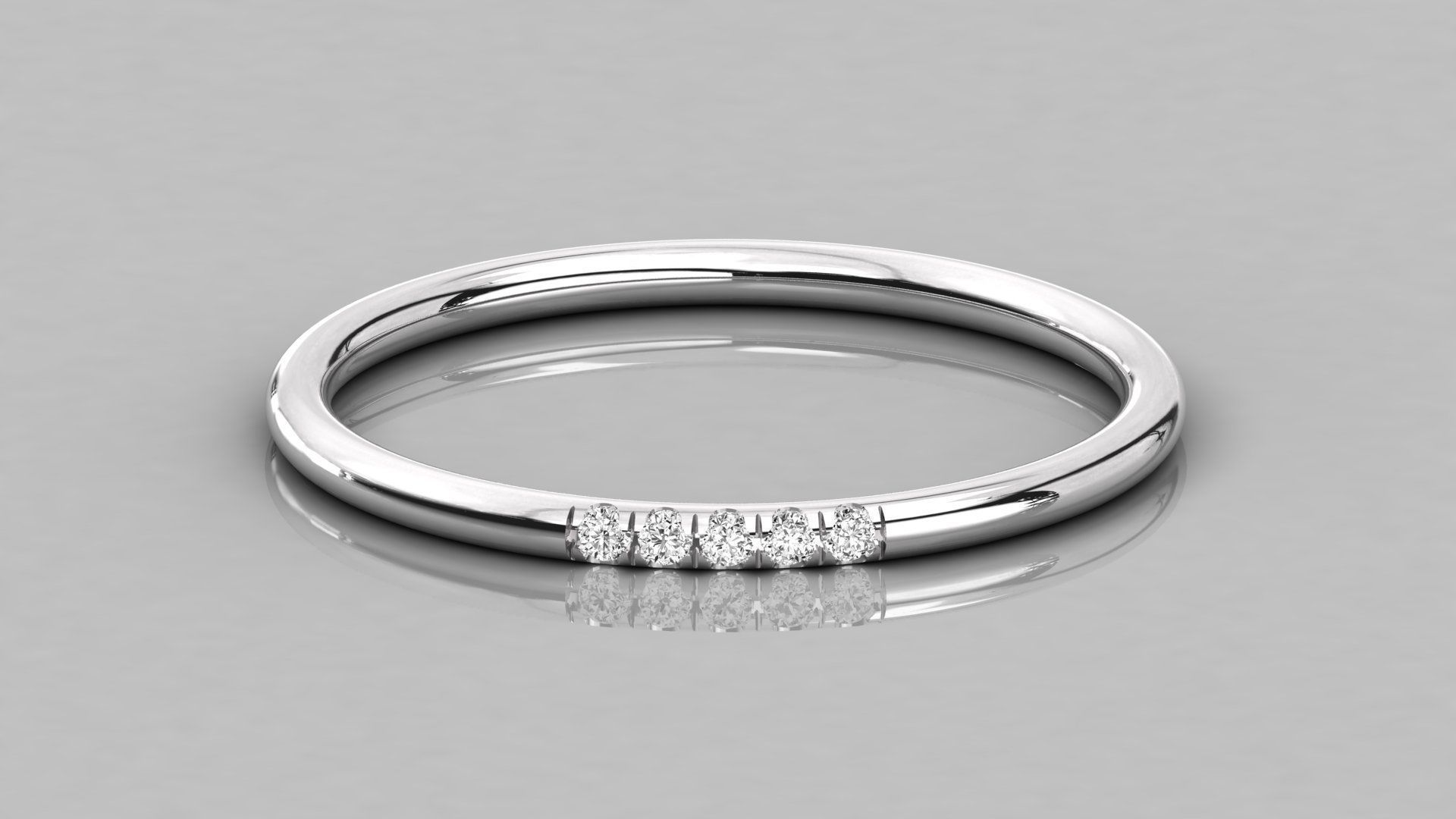 Women solitaire ring 3dm stl render detail  3D print model_7