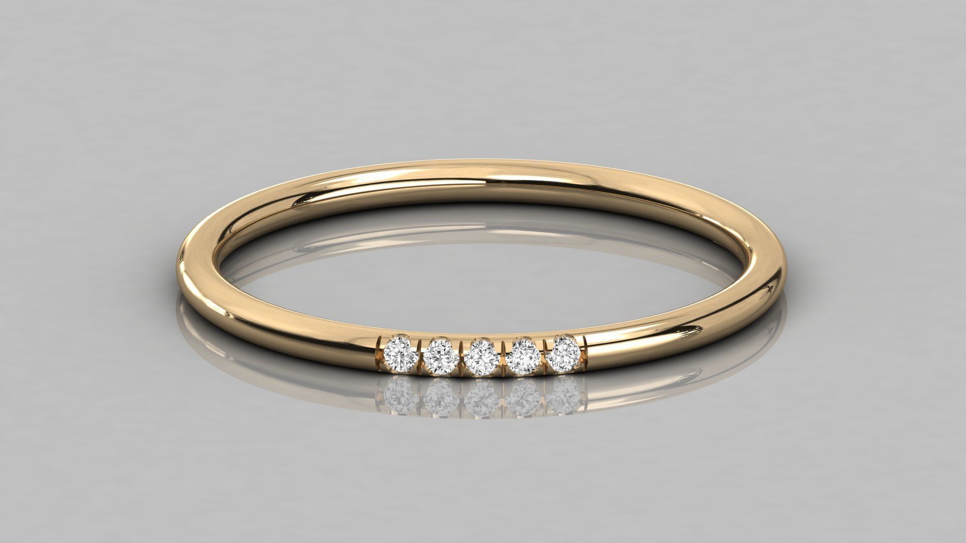 Women solitaire ring 3dm stl render detail  3D print model_8