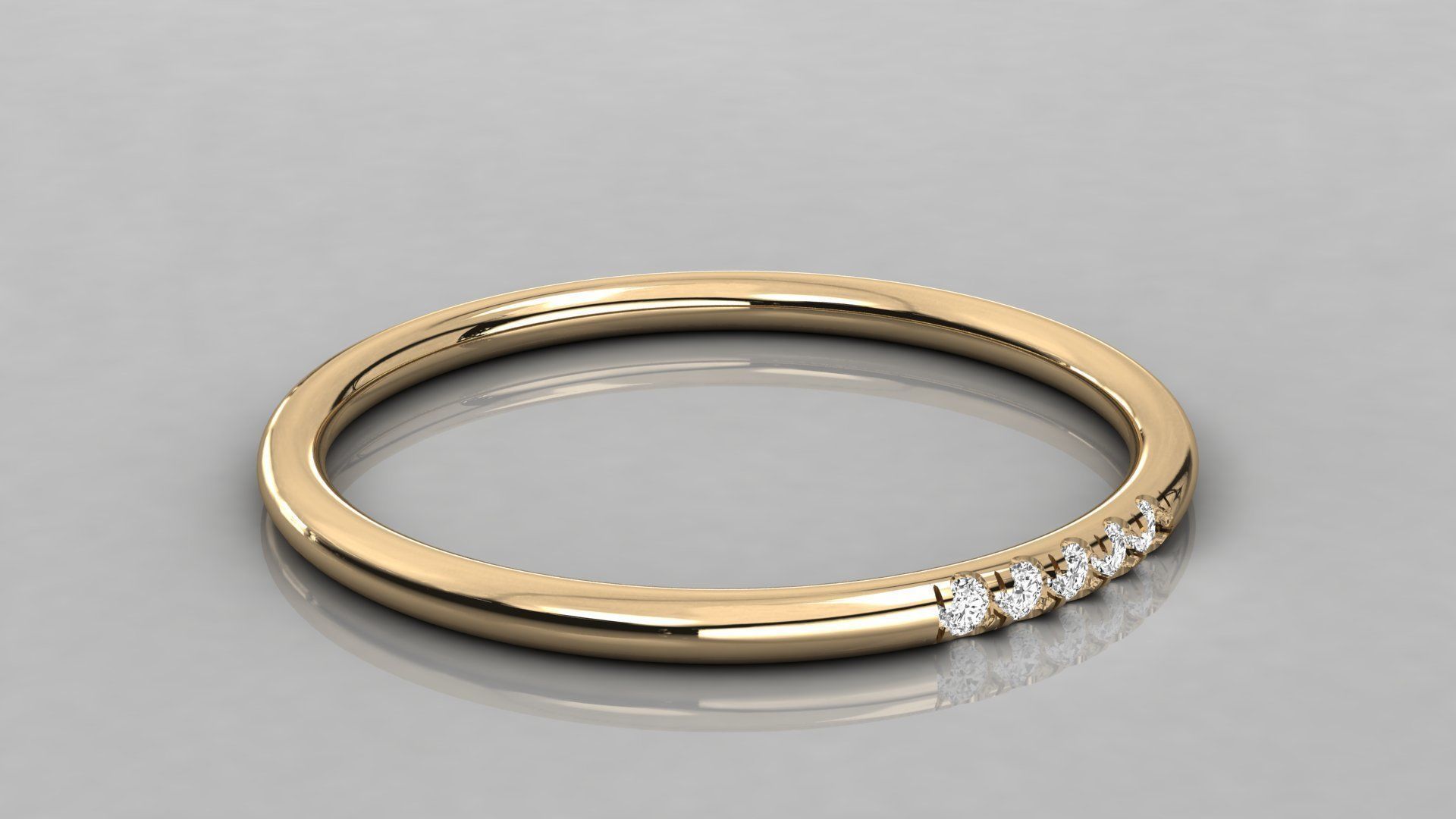 Women solitaire ring 3dm stl render detail  3D print model_6