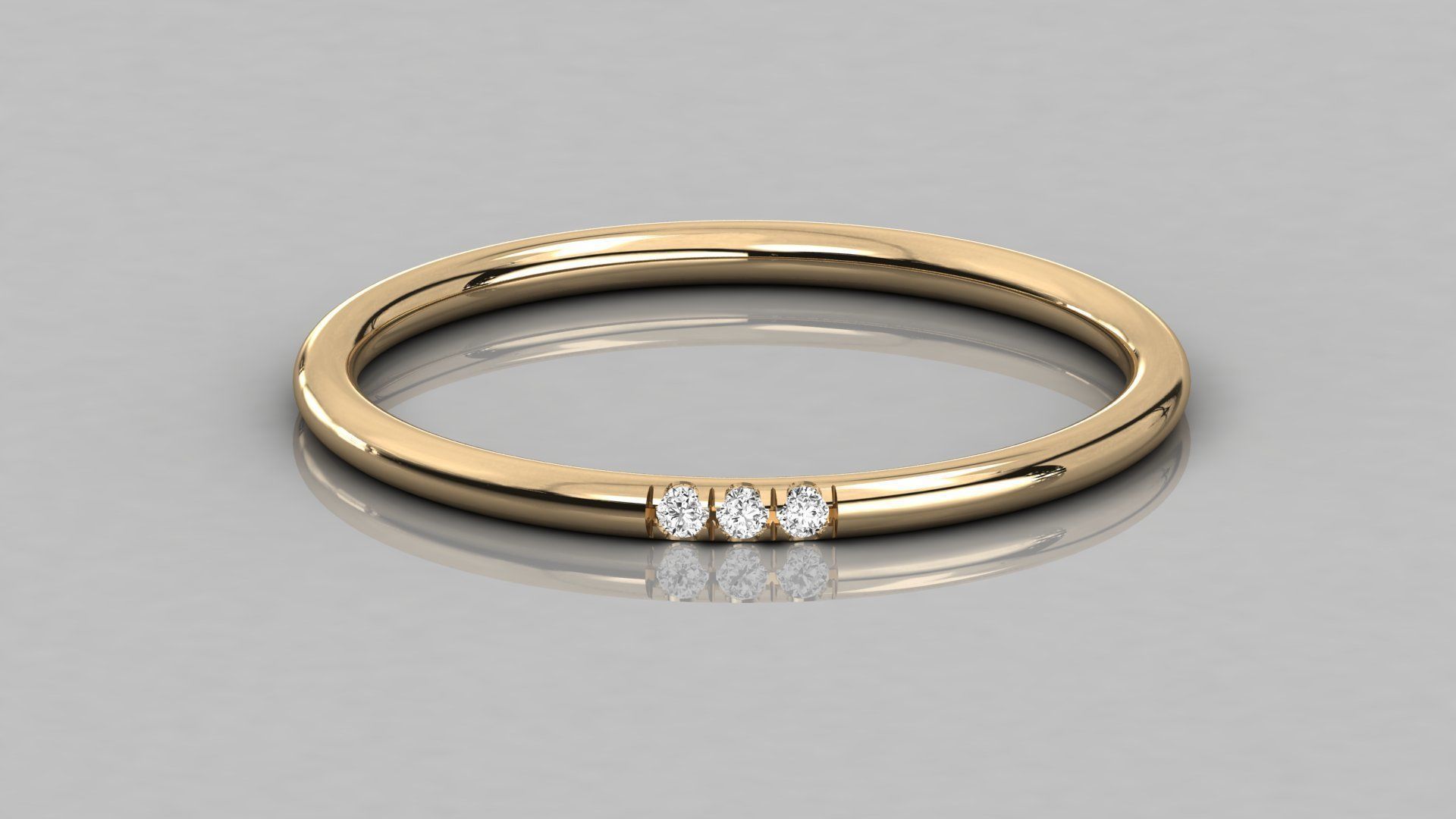 Women solitaire ring 3dm stl render detail 3D print model_8