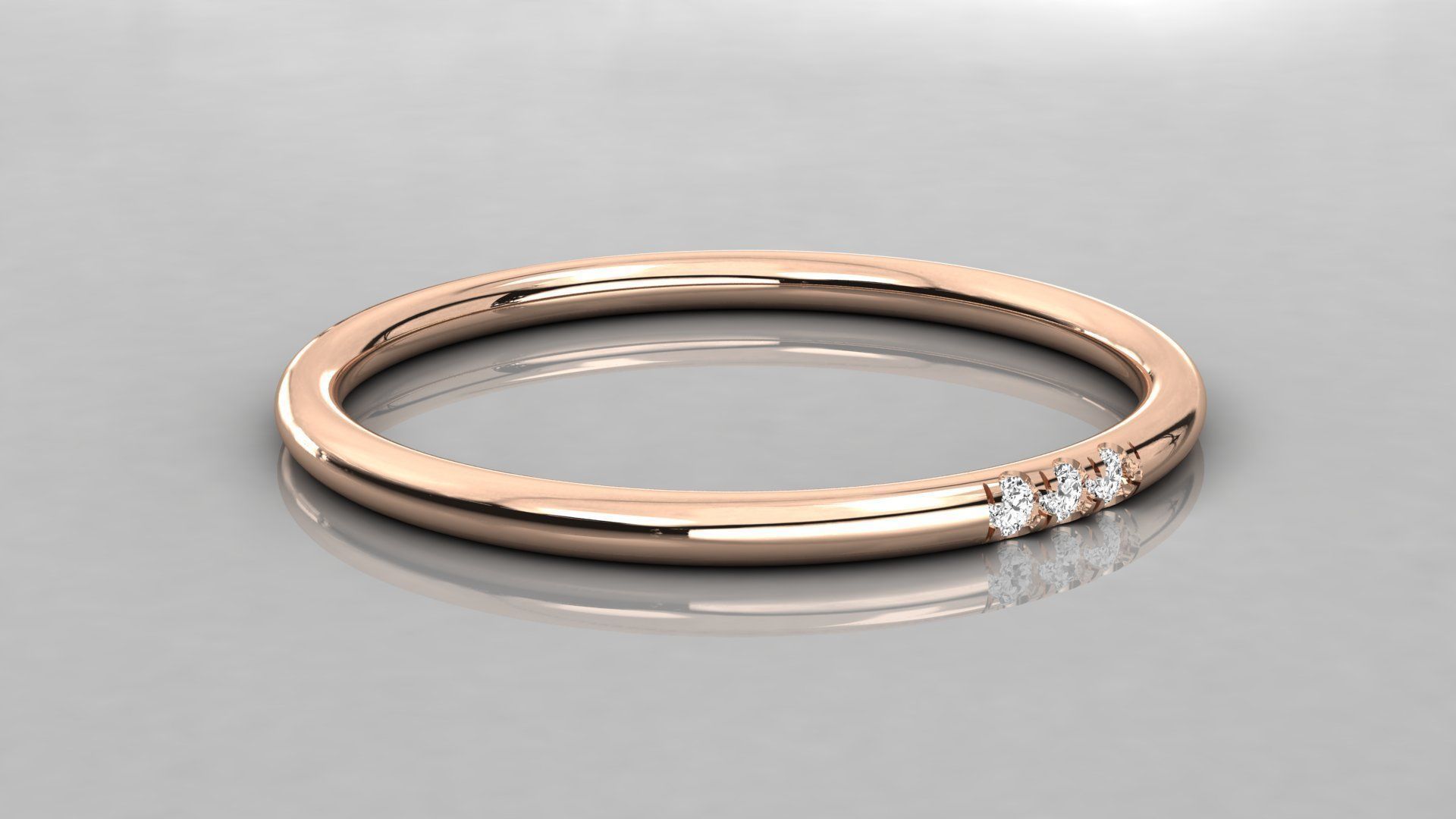 Women solitaire ring 3dm stl render detail 3D print model_4