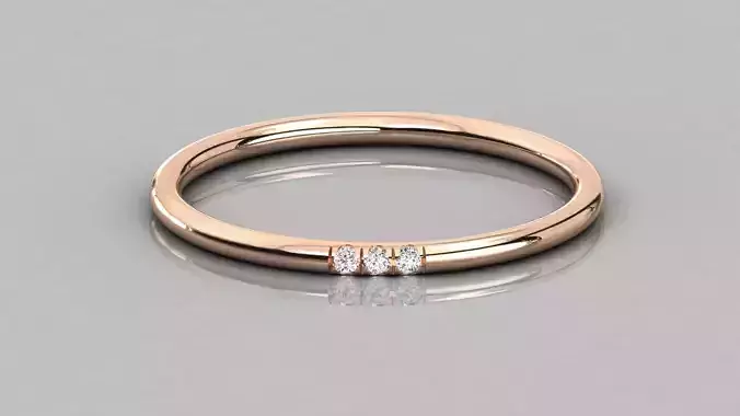 Women solitaire ring 3dm stl render detail 