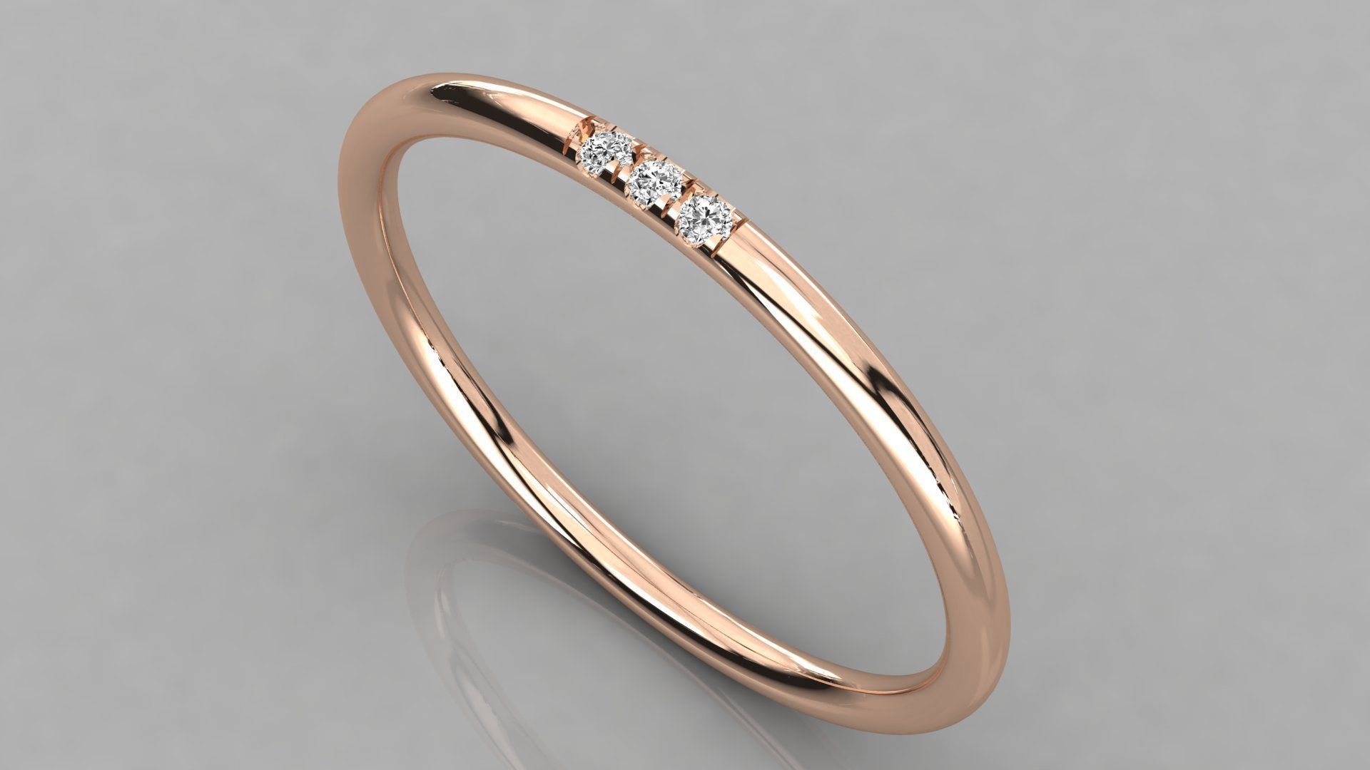 Women solitaire ring 3dm stl render detail 3D print model_1