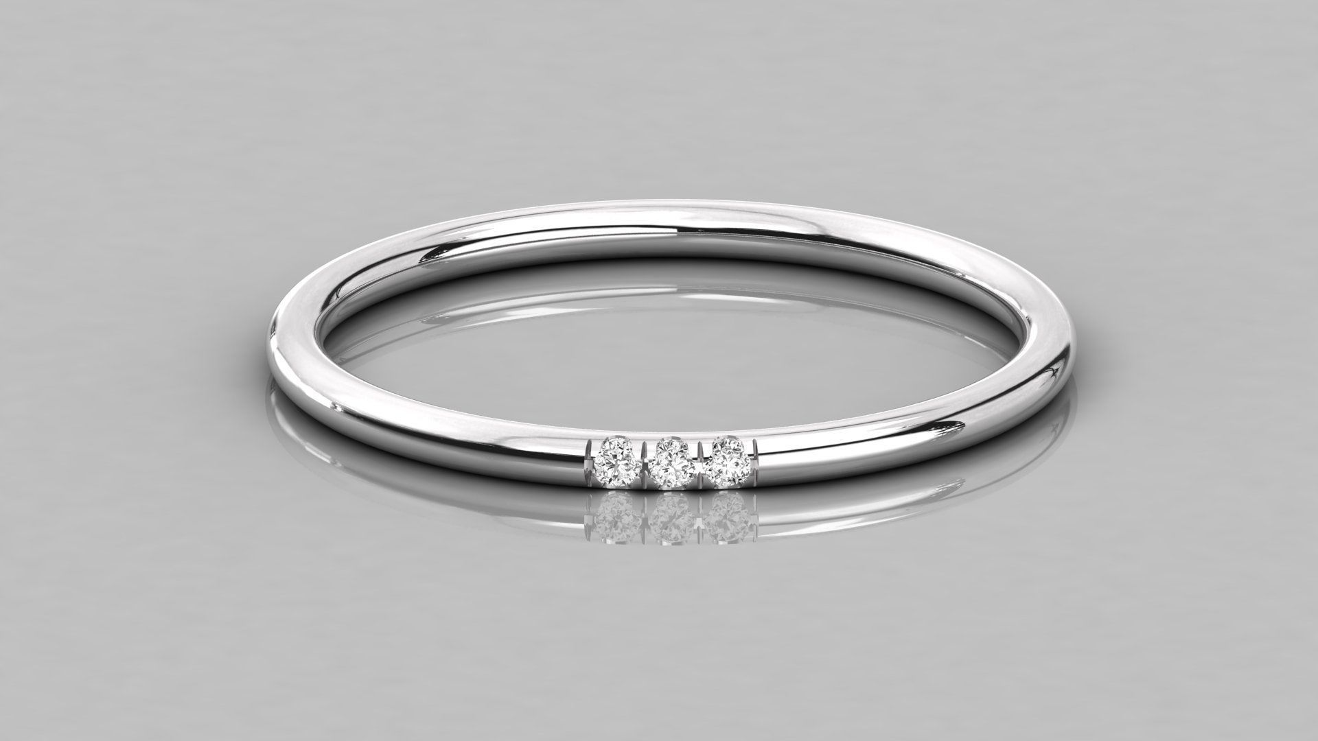 Women solitaire ring 3dm stl render detail 3D print model_7