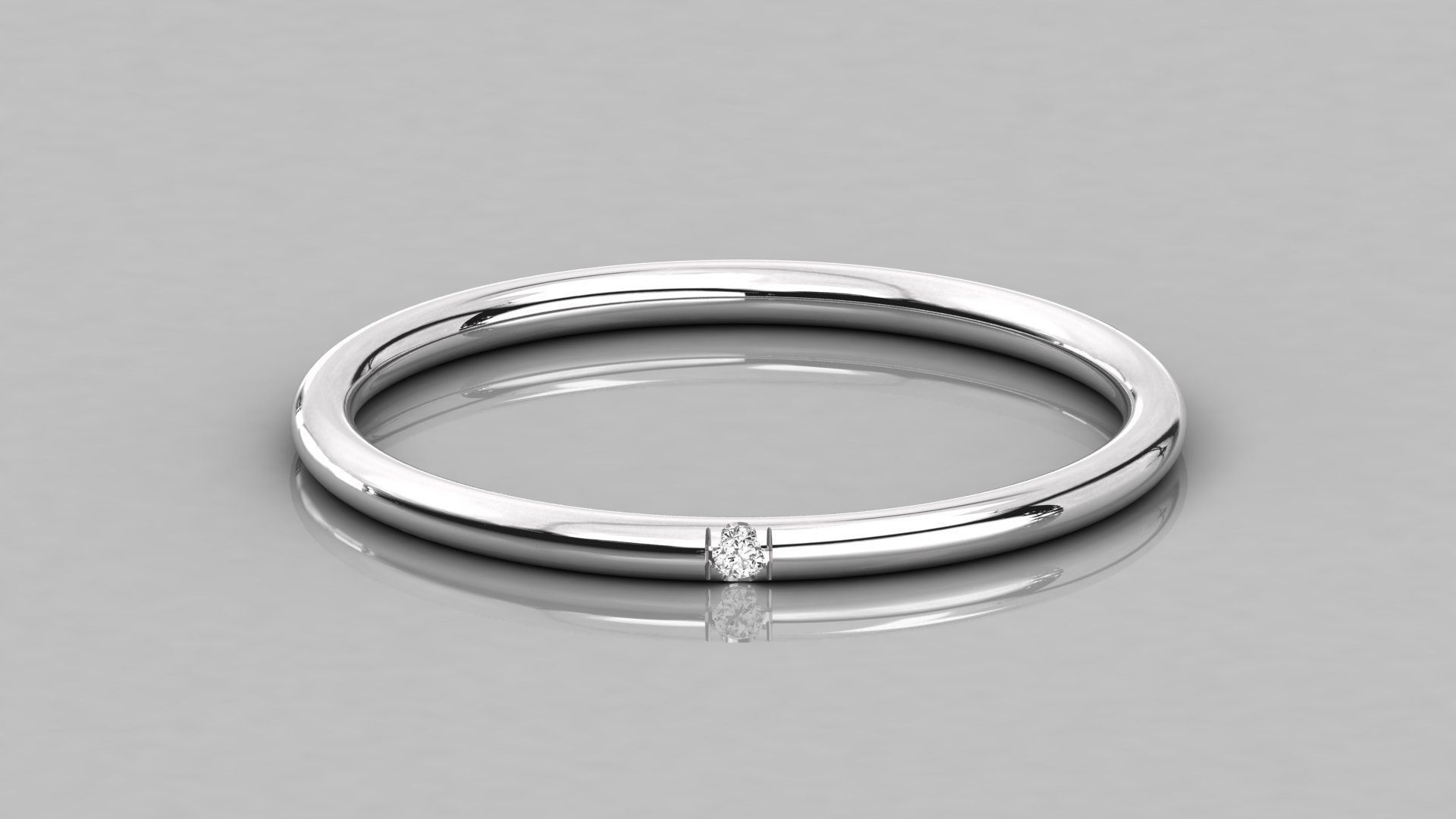Women solitaire ring 3dm stl render detail  3D print model_7