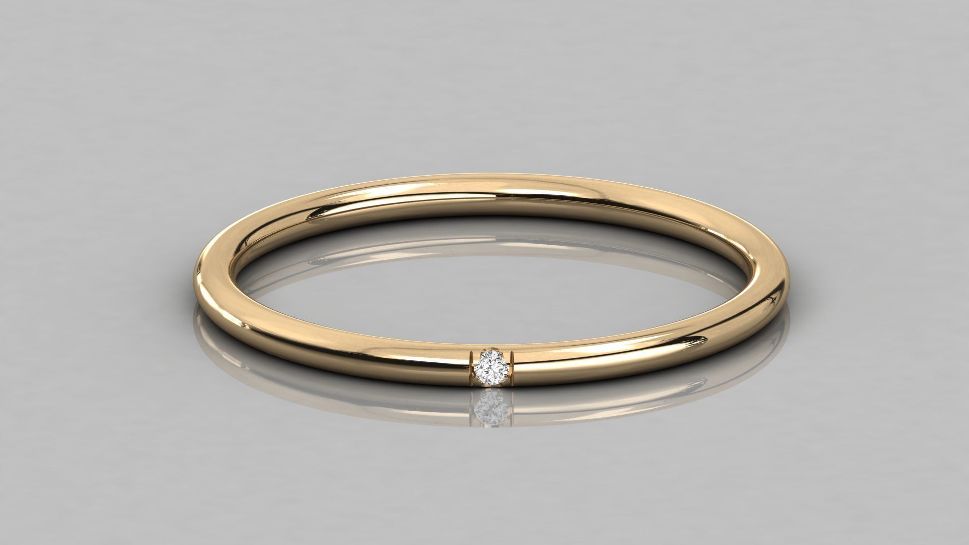 Women solitaire ring 3dm stl render detail  3D print model_8