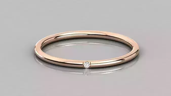 Women solitaire ring 3dm stl render detail 