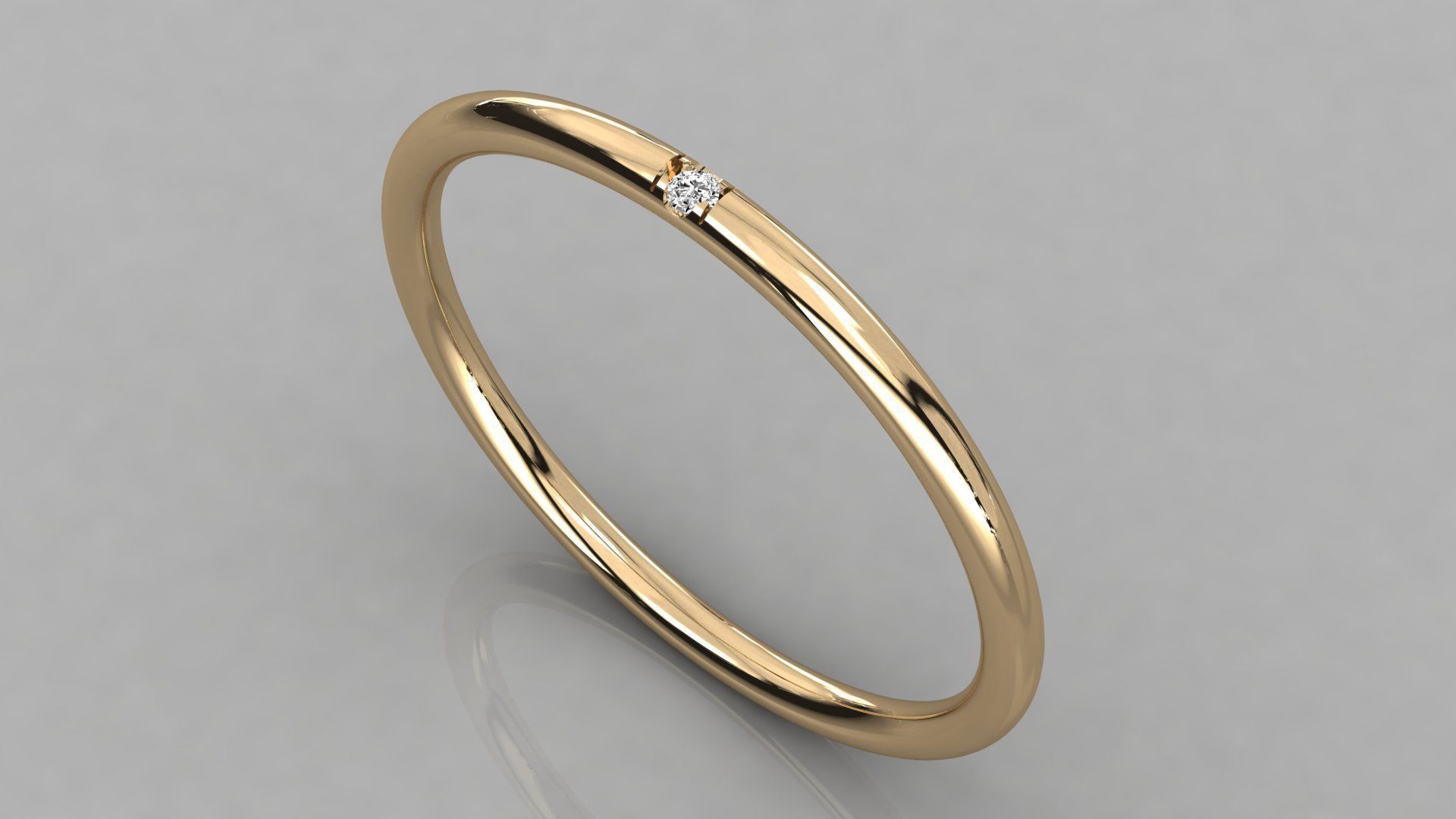 Women solitaire ring 3dm stl render detail  3D print model_3