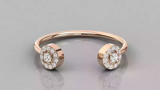 Women solitaire ring 3dm stl render detail 