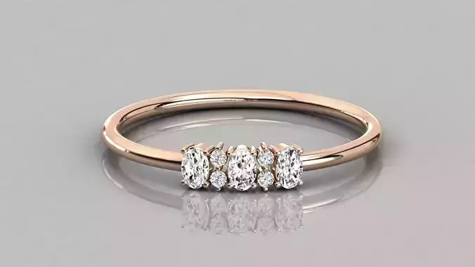 Women solitaire ring 3dm stl render detail 