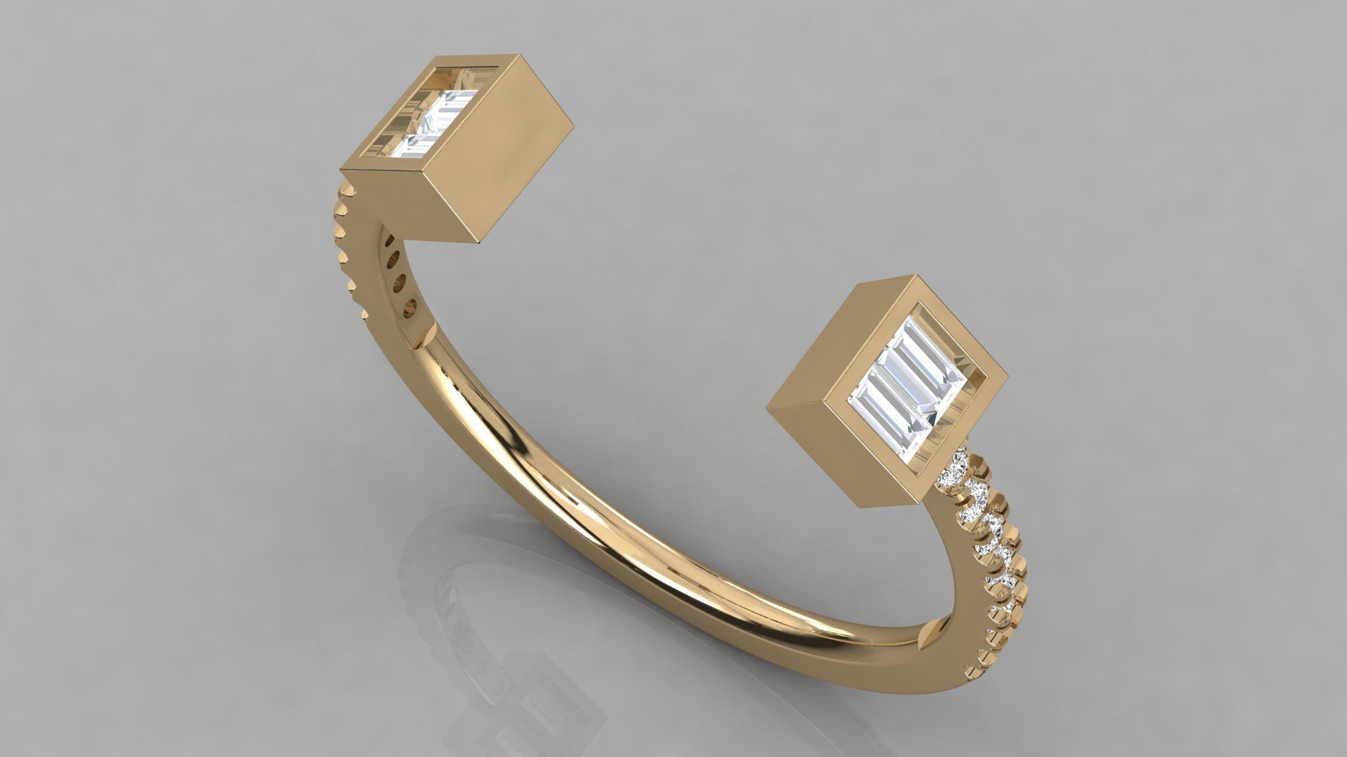 Women solitaire ring 3dm stl render detail 3D print model_3