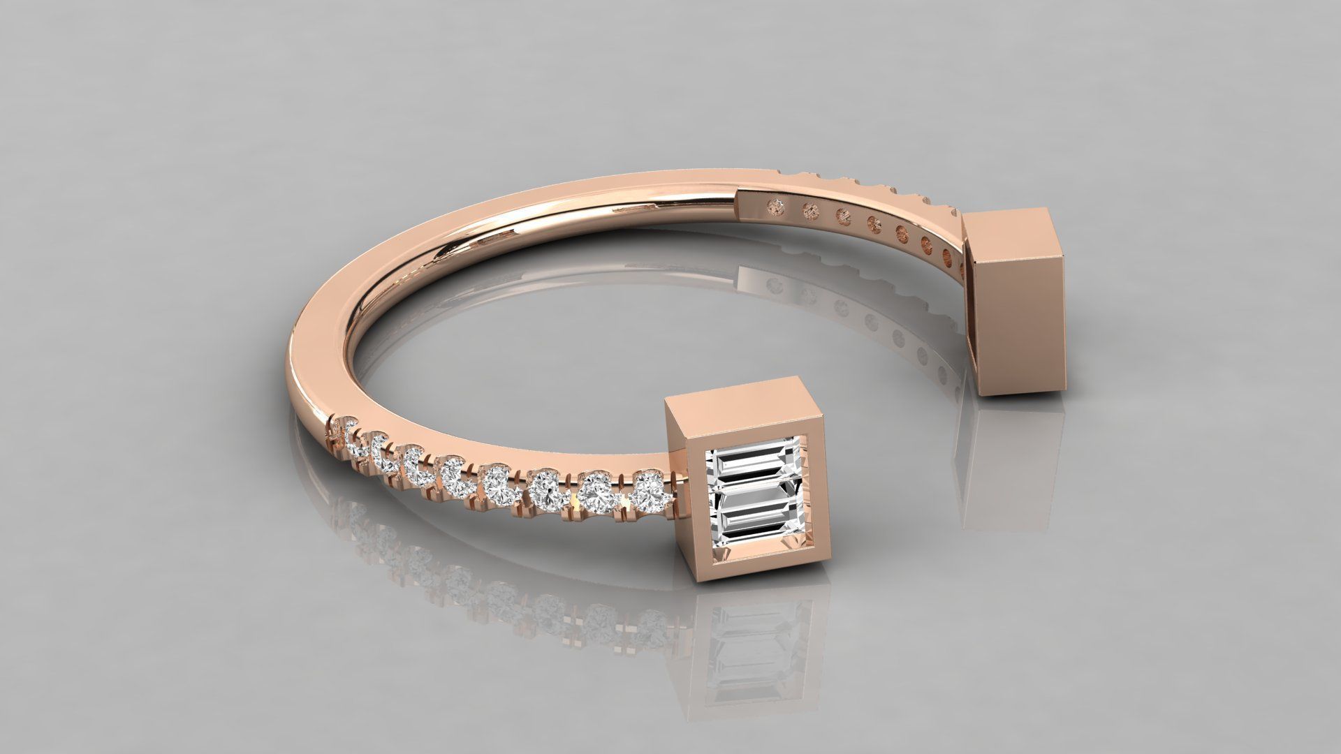 Women solitaire ring 3dm stl render detail 3D print model_4