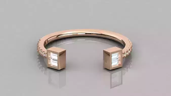 Women solitaire ring 3dm stl render detail 