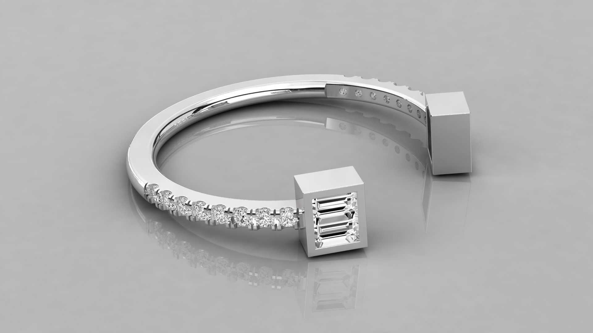 Women solitaire ring 3dm stl render detail 3D print model_5