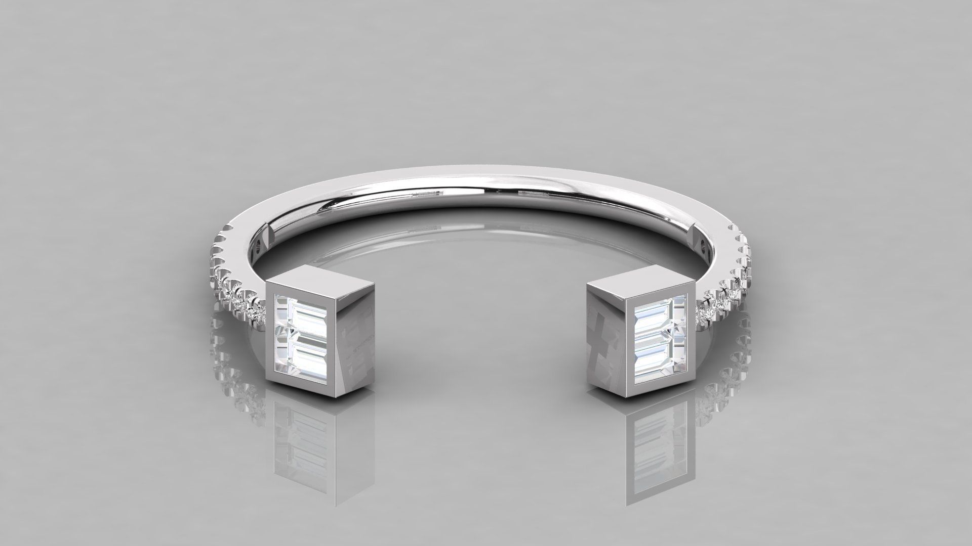 Women solitaire ring 3dm stl render detail 3D print model_7