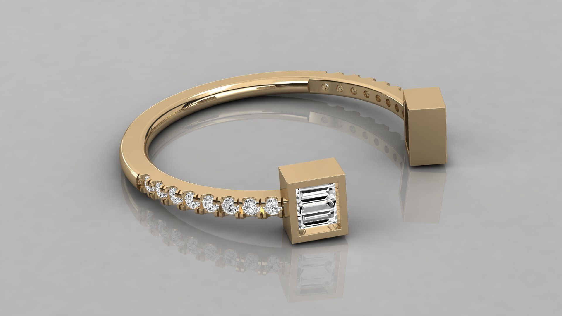 Women solitaire ring 3dm stl render detail 3D print model_6