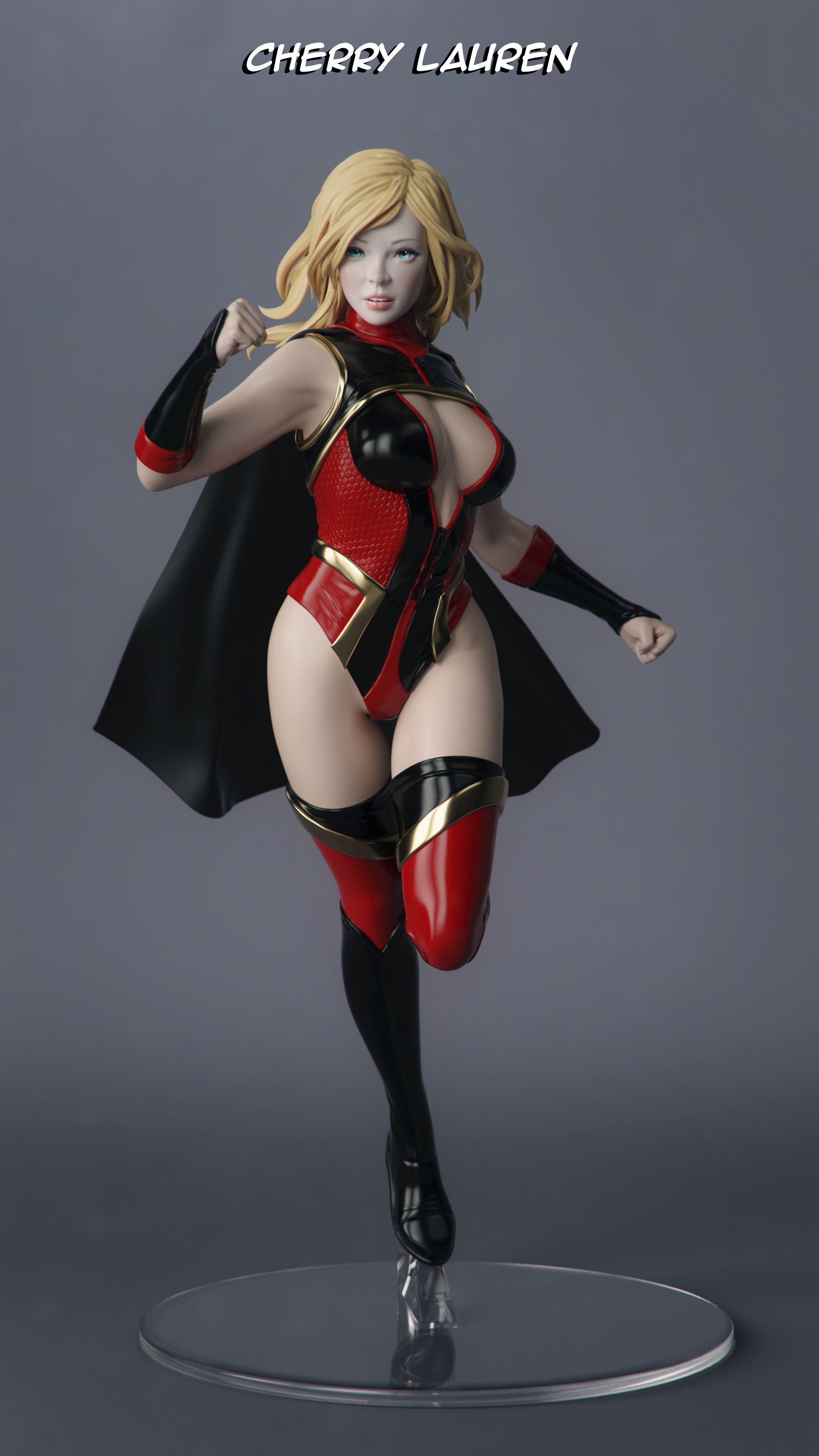 Female Superhero 3D print model_4