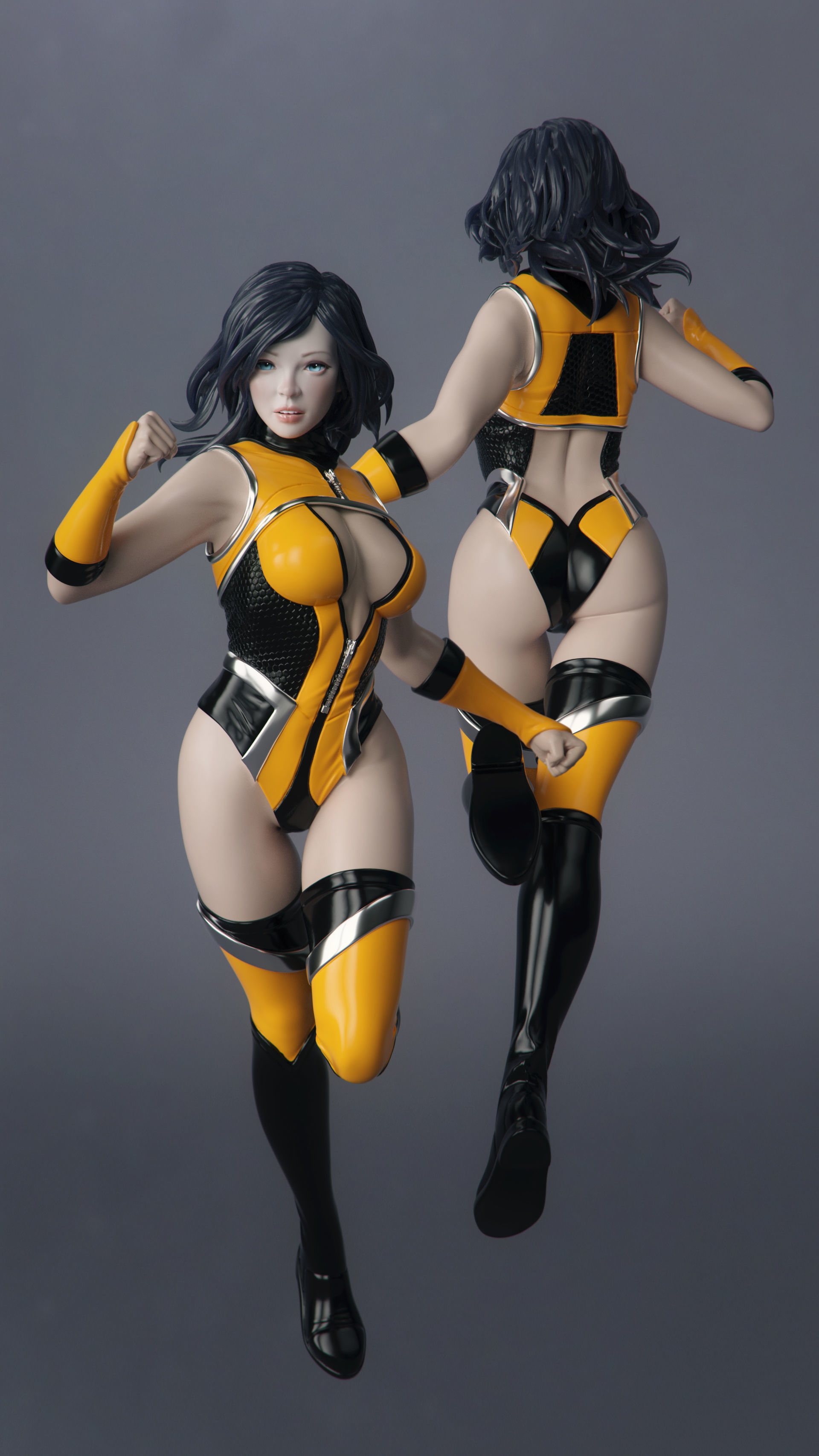Female Superhero 3D print model_9