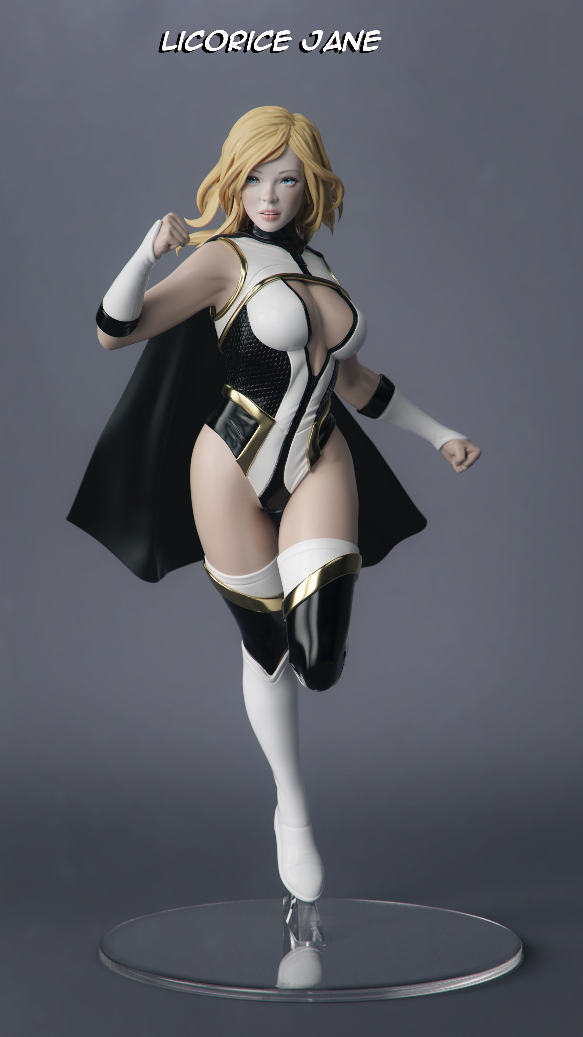 Female Superhero 3D print model_2