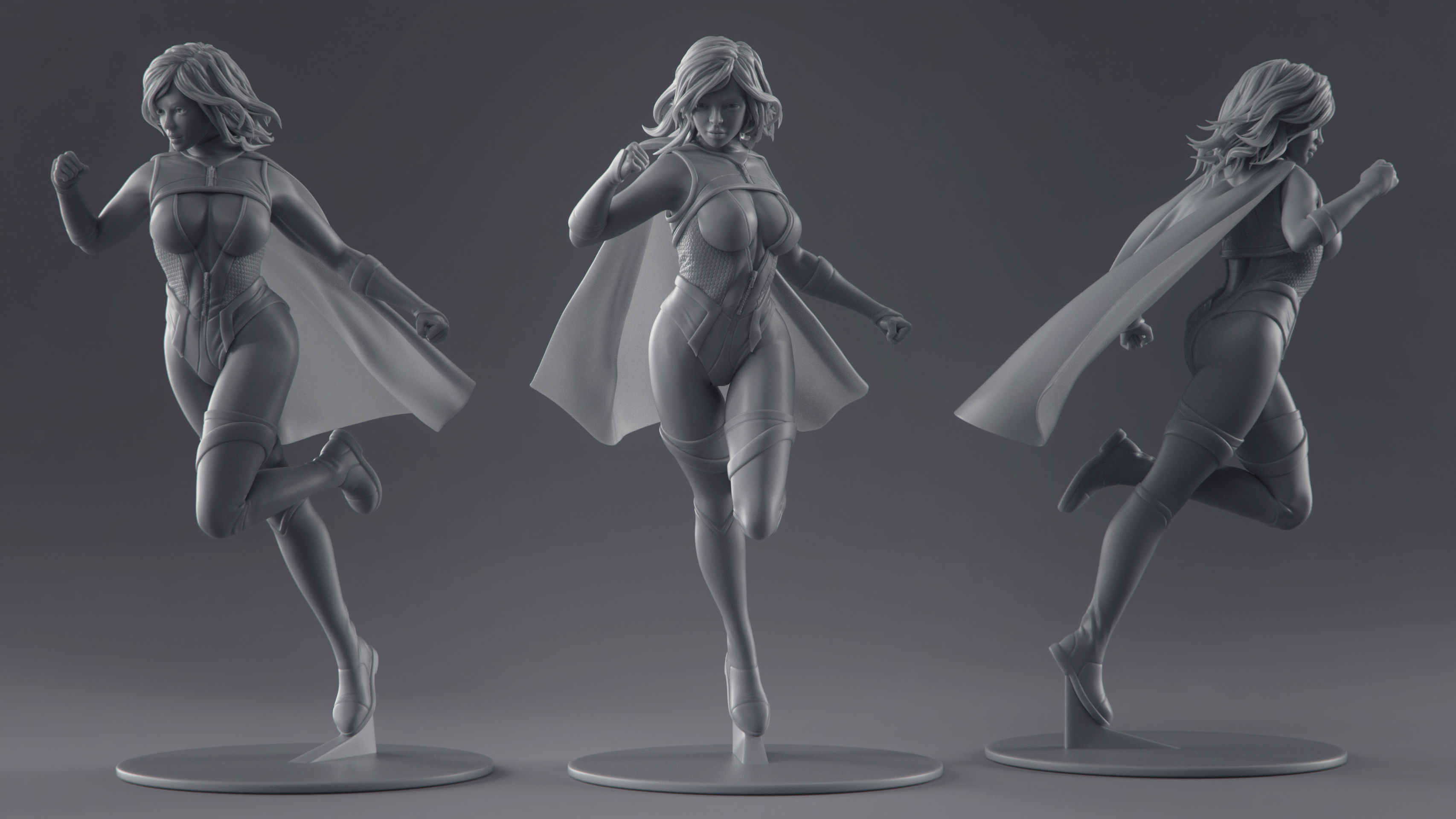 Female Superhero 3D print model_7