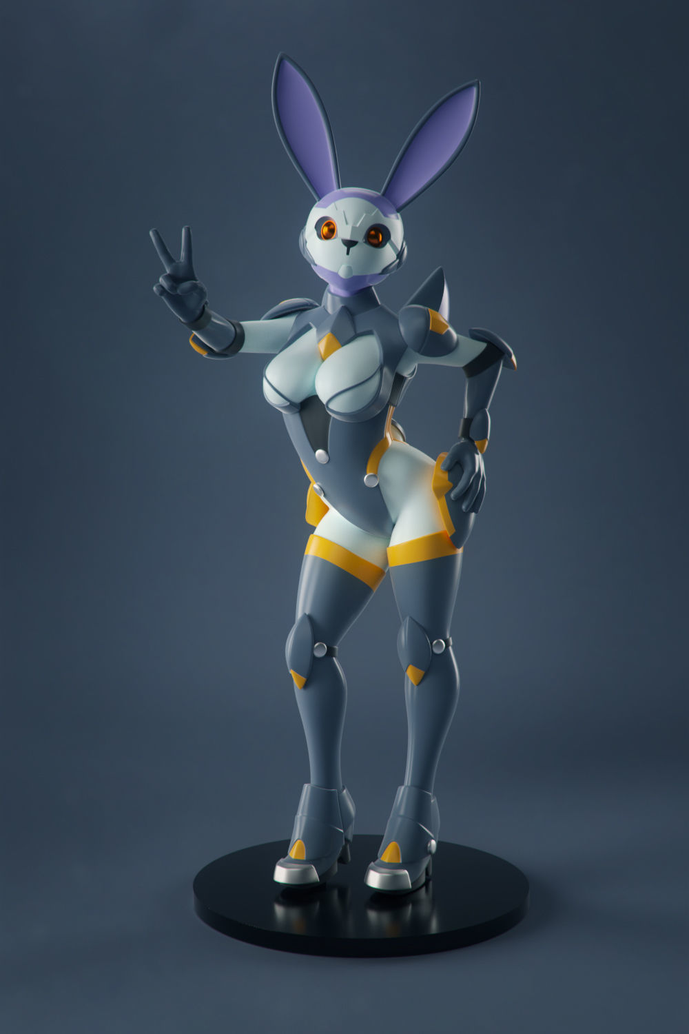 Sexy Space Bunny 3D print model_9