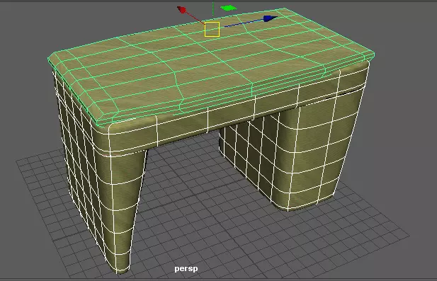 Table with grid Free low-poly 3D model_0