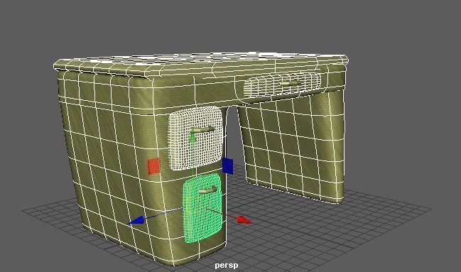 Table with grid Free low-poly 3D model_1